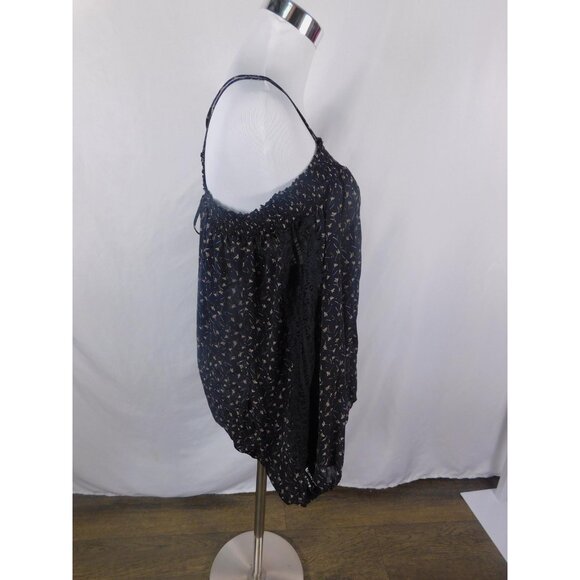 Jessica Simpson XL Black Print Smocked Cami Strappy Back - Picture 6 of 11